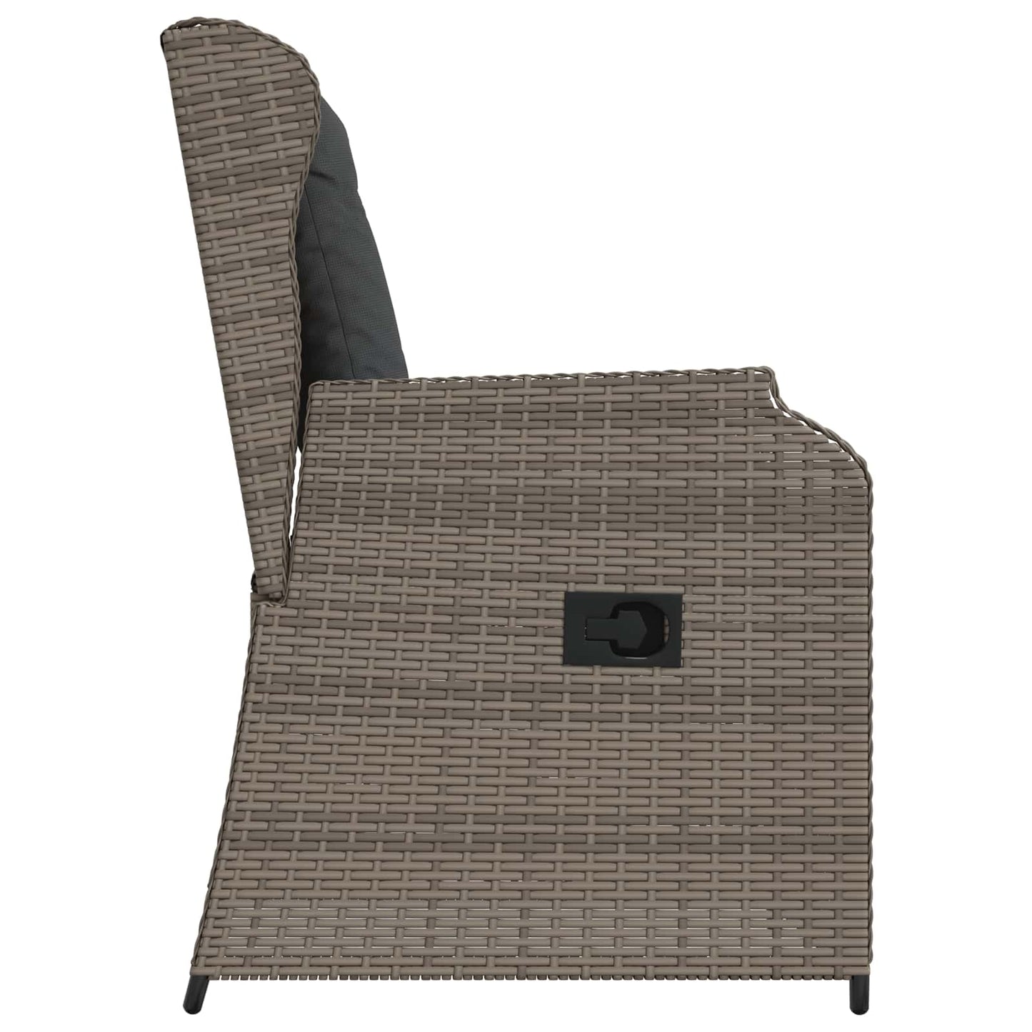 Kerti pad 2 pcs Szürke polirattan