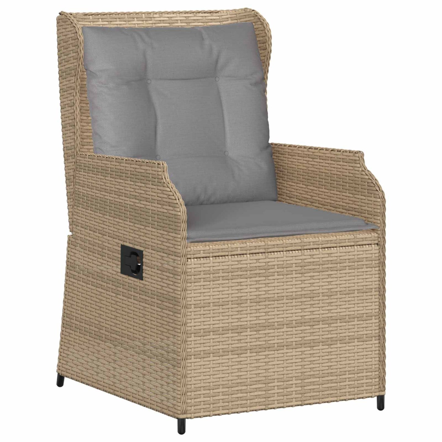 Kerti pad 2 pcs Bézs polirattan