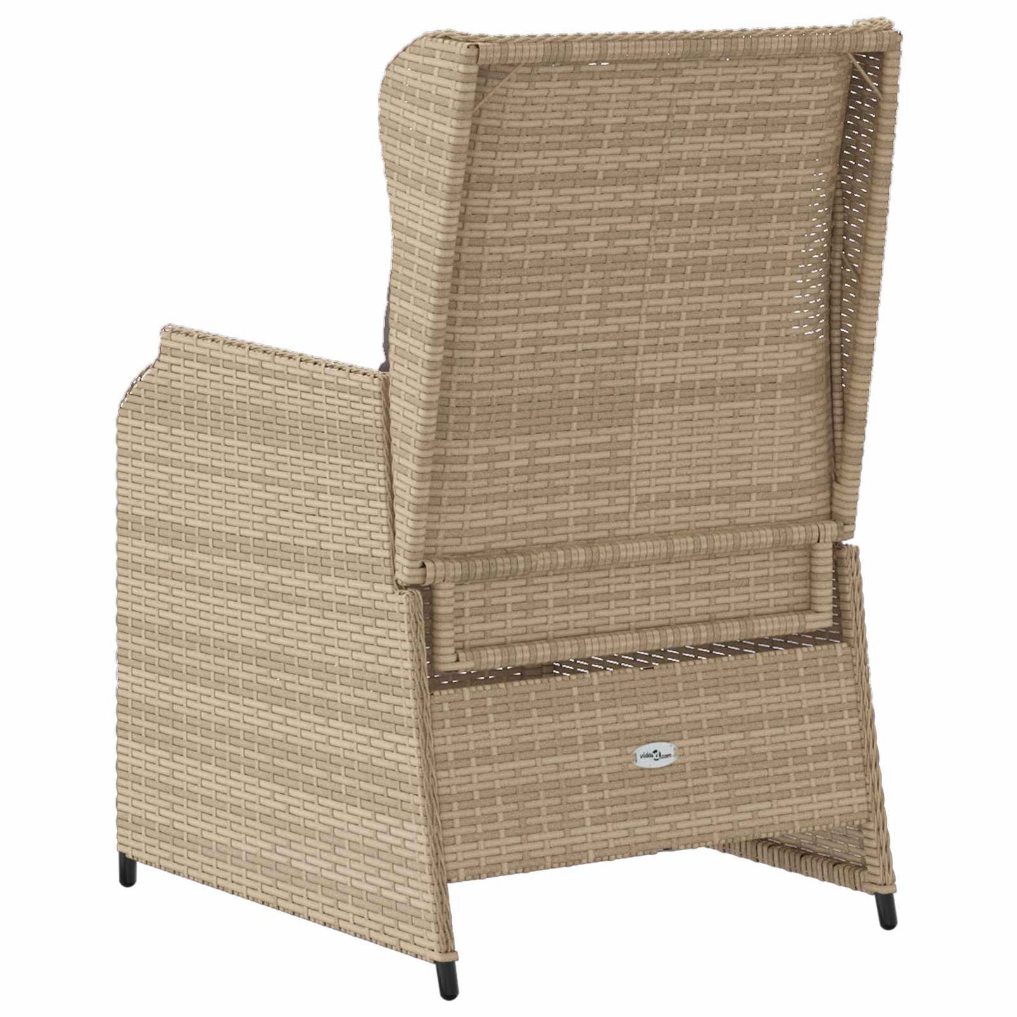 Kerti pad 2 pcs Bézs polirattan