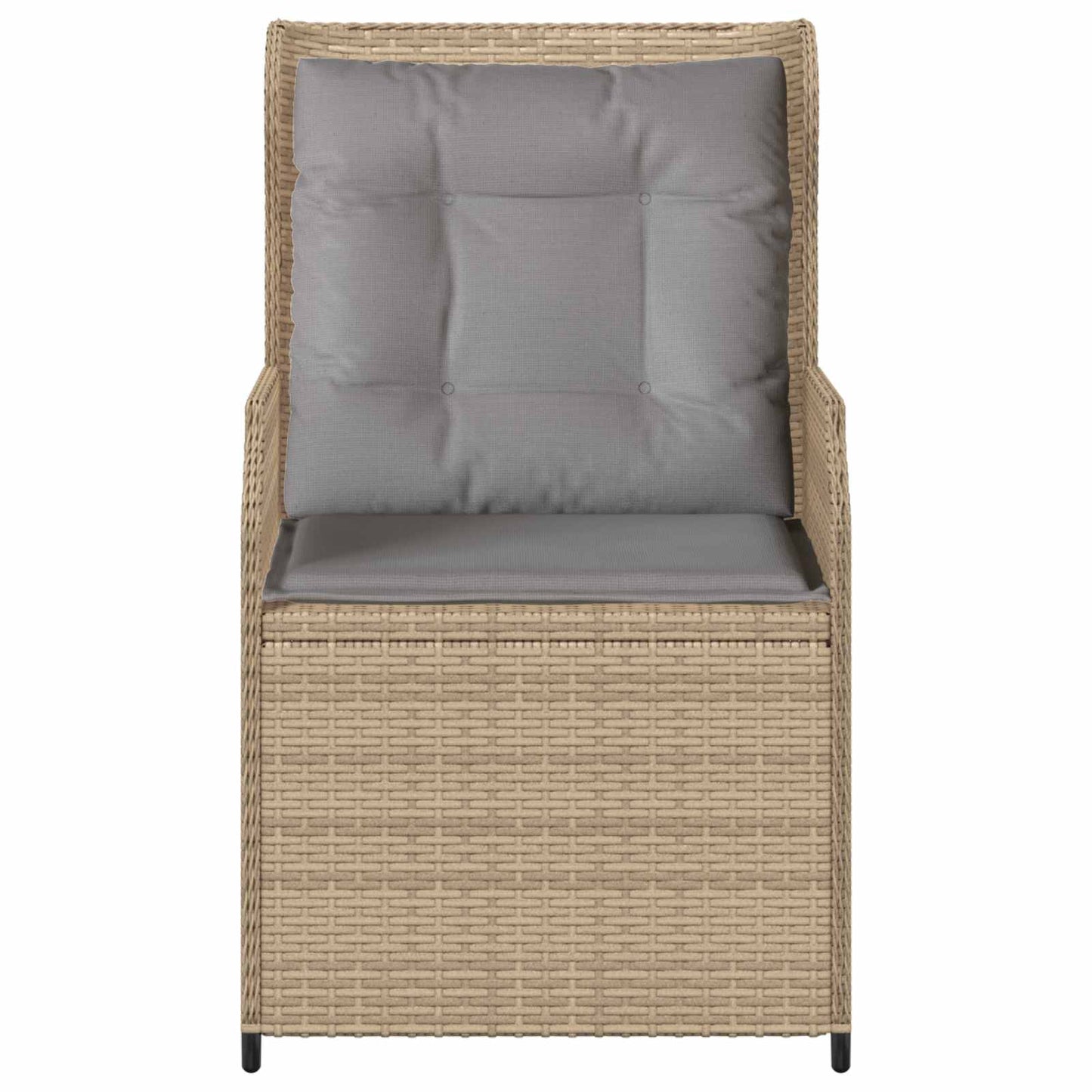 Kerti pad 2 pcs Bézs polirattan
