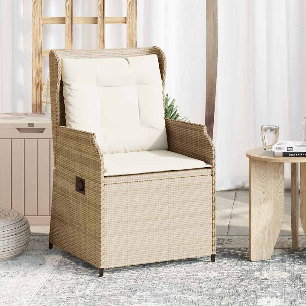 Kerti pad 2 pcs Bézs polirattan