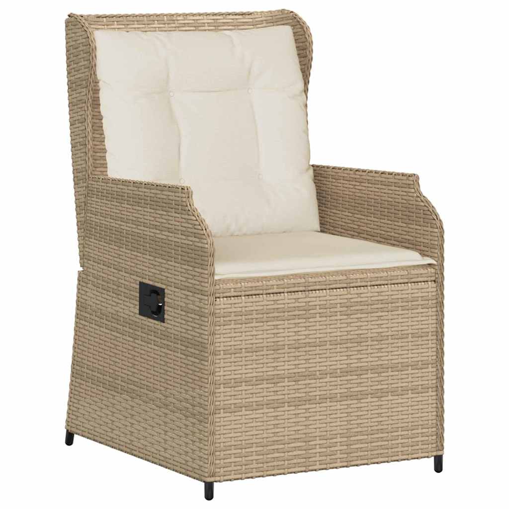 Kerti pad 2 pcs Bézs polirattan