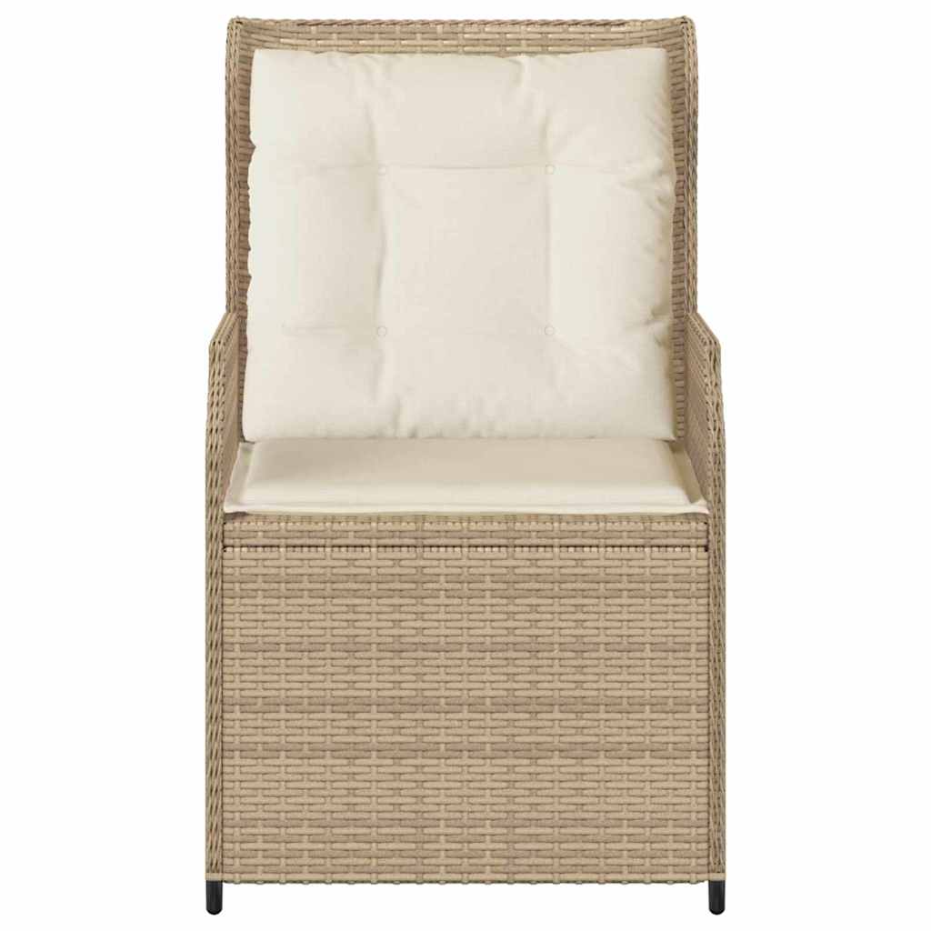Kerti pad 2 pcs Bézs polirattan