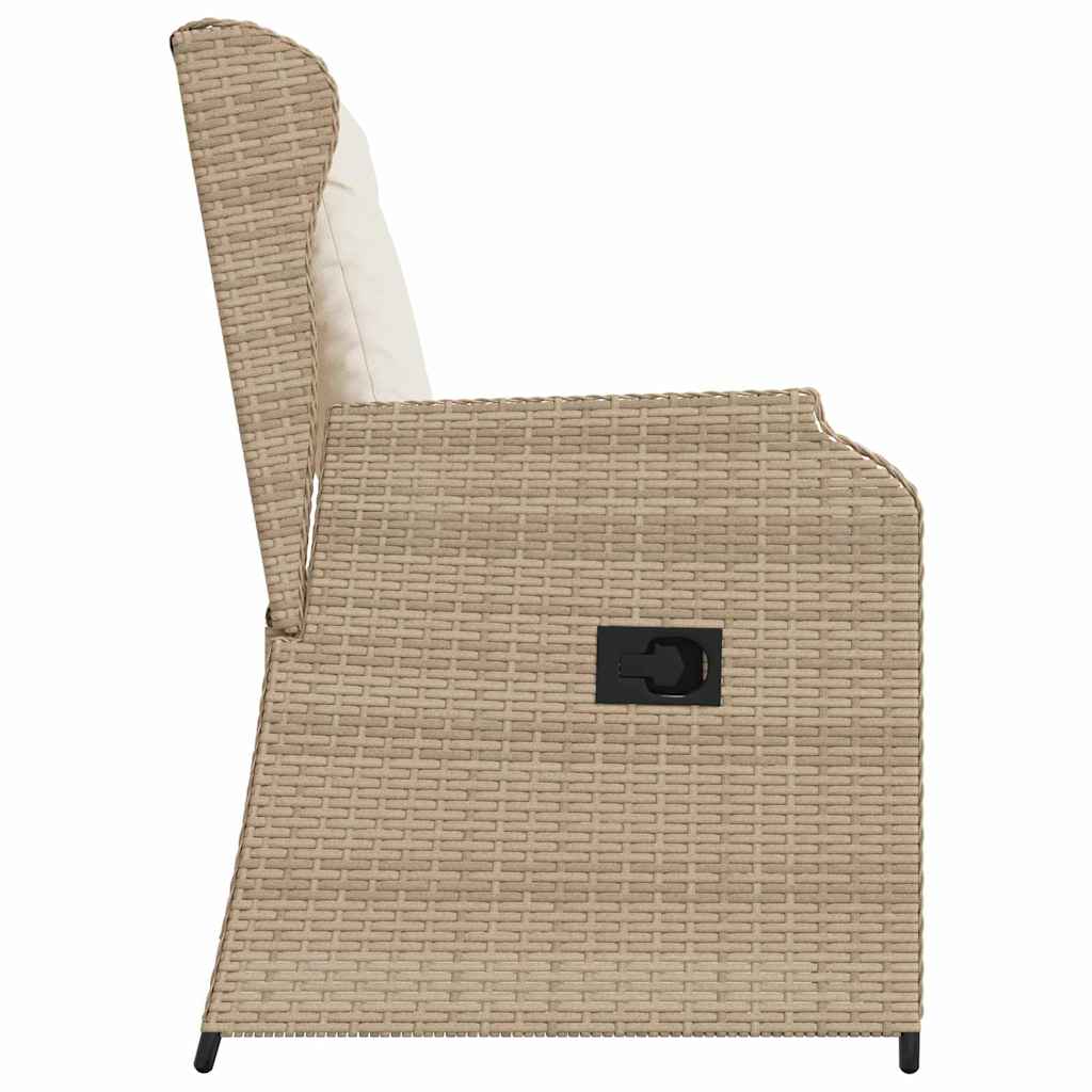 Kerti pad 2 pcs Bézs polirattan