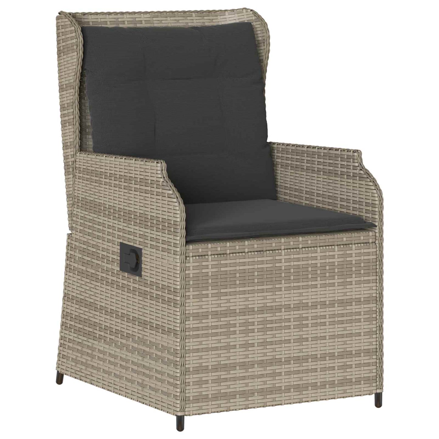 Kerti pad 2 pcs Világosszürke polirattan