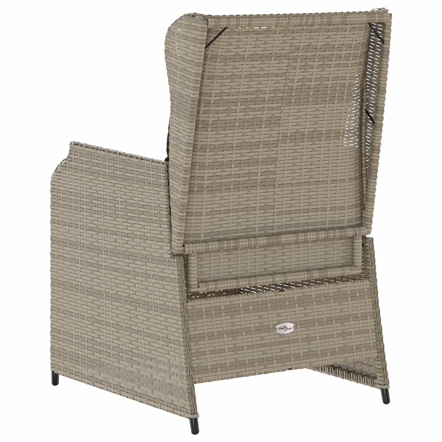 Kerti pad 2 pcs Világosszürke polirattan