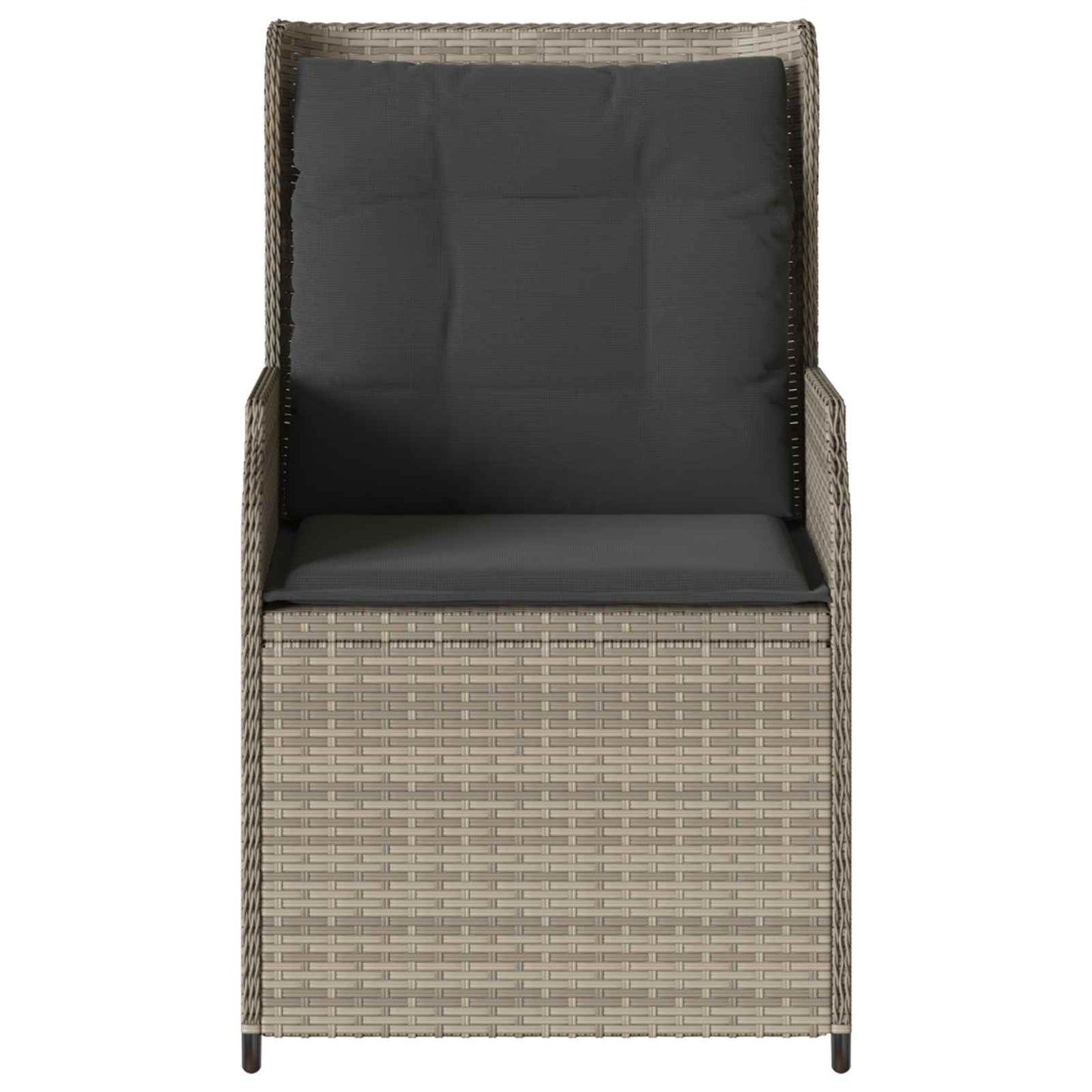 Kerti pad 2 pcs Világosszürke polirattan