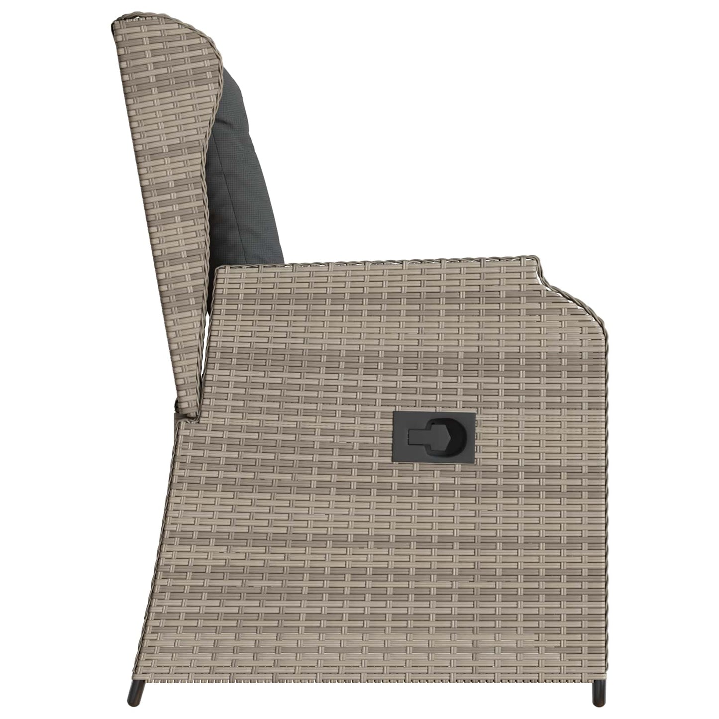 Kerti pad 2 pcs Világosszürke polirattan
