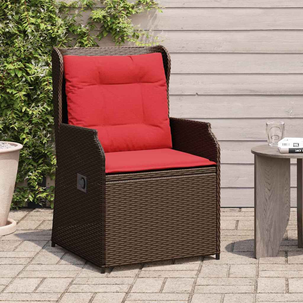 Kerti pad 2 pcs Barna polirattan