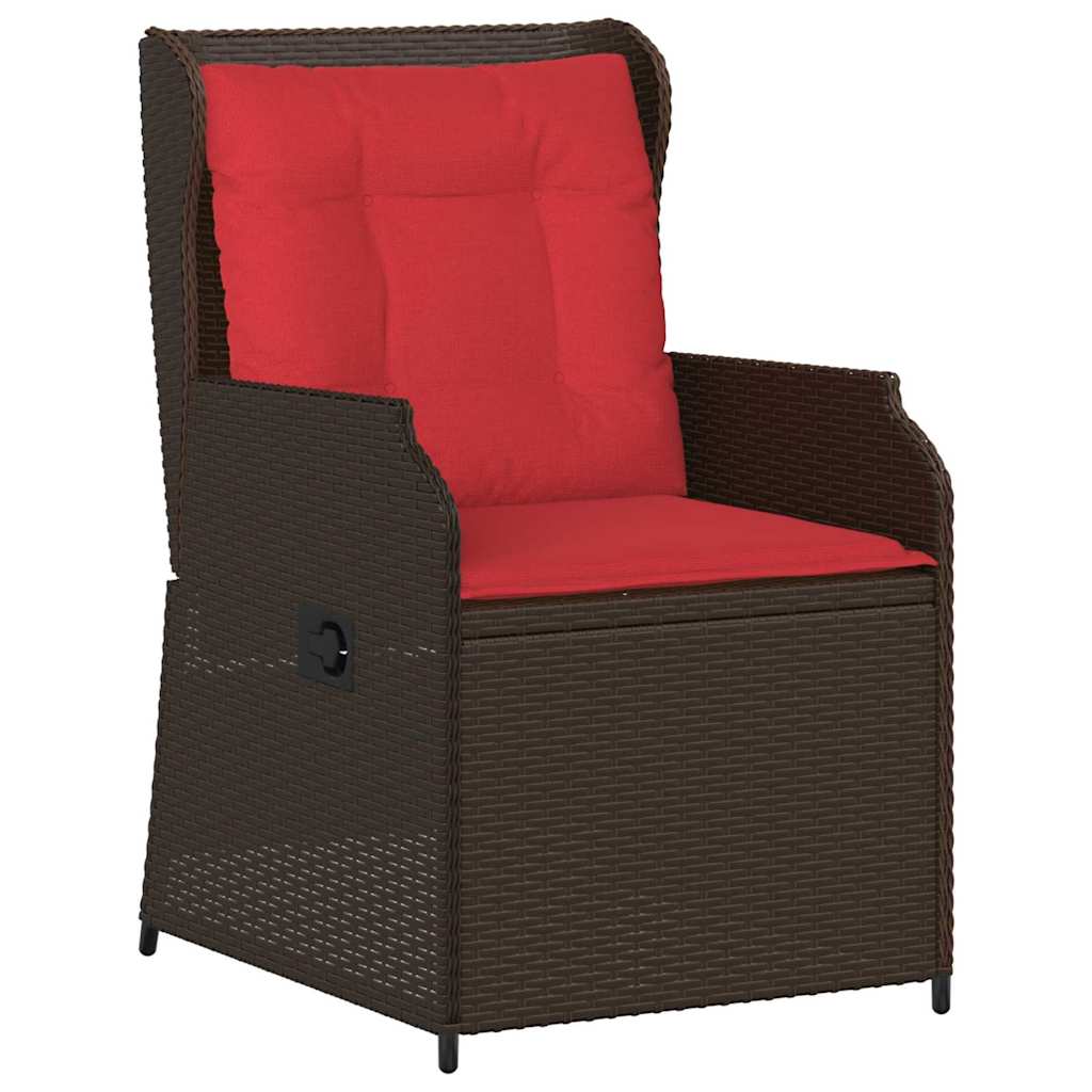 Kerti pad 2 pcs Barna polirattan