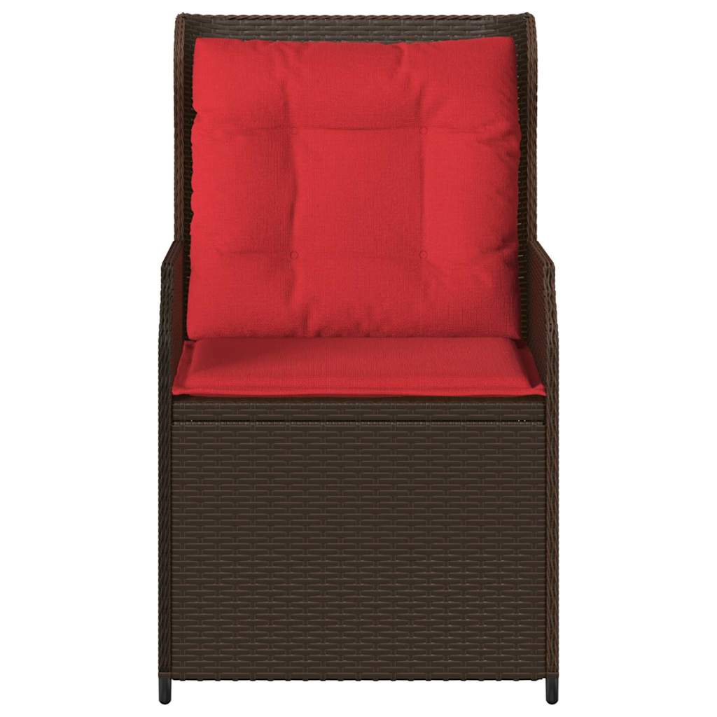 Kerti pad 2 pcs Barna polirattan