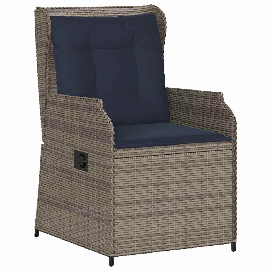 Kerti pad 2 pcs Szürke polirattan