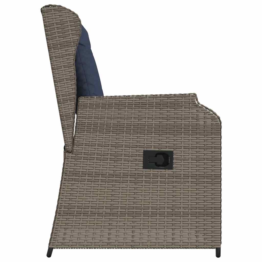 Kerti pad 2 pcs Szürke polirattan
