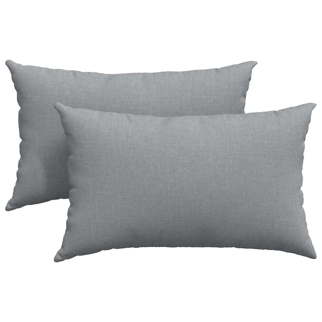 Kanapé párnák 2 pcs szövet Világosszürke 50 x 30 cm