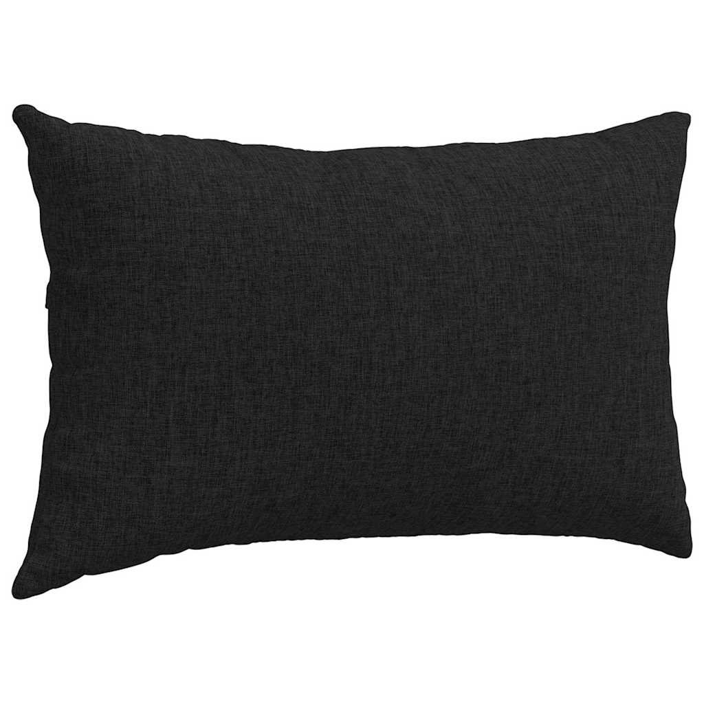Kanapé párnák 2 pcs Fekete 50 x 30 cm szövet