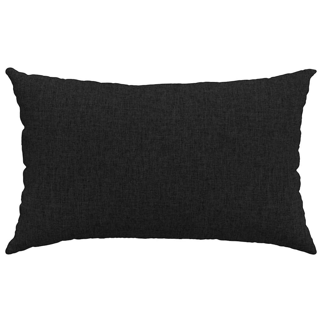 Kanapé párnák 2 pcs Fekete 50 x 30 cm szövet