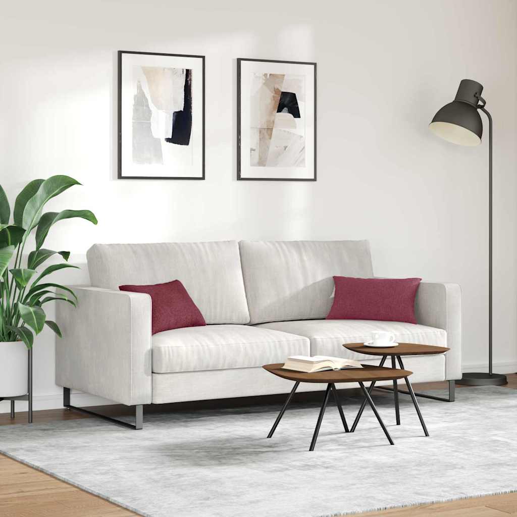 Kanapé párnák 2 pcs Bordó 50 x 30 cm szövet