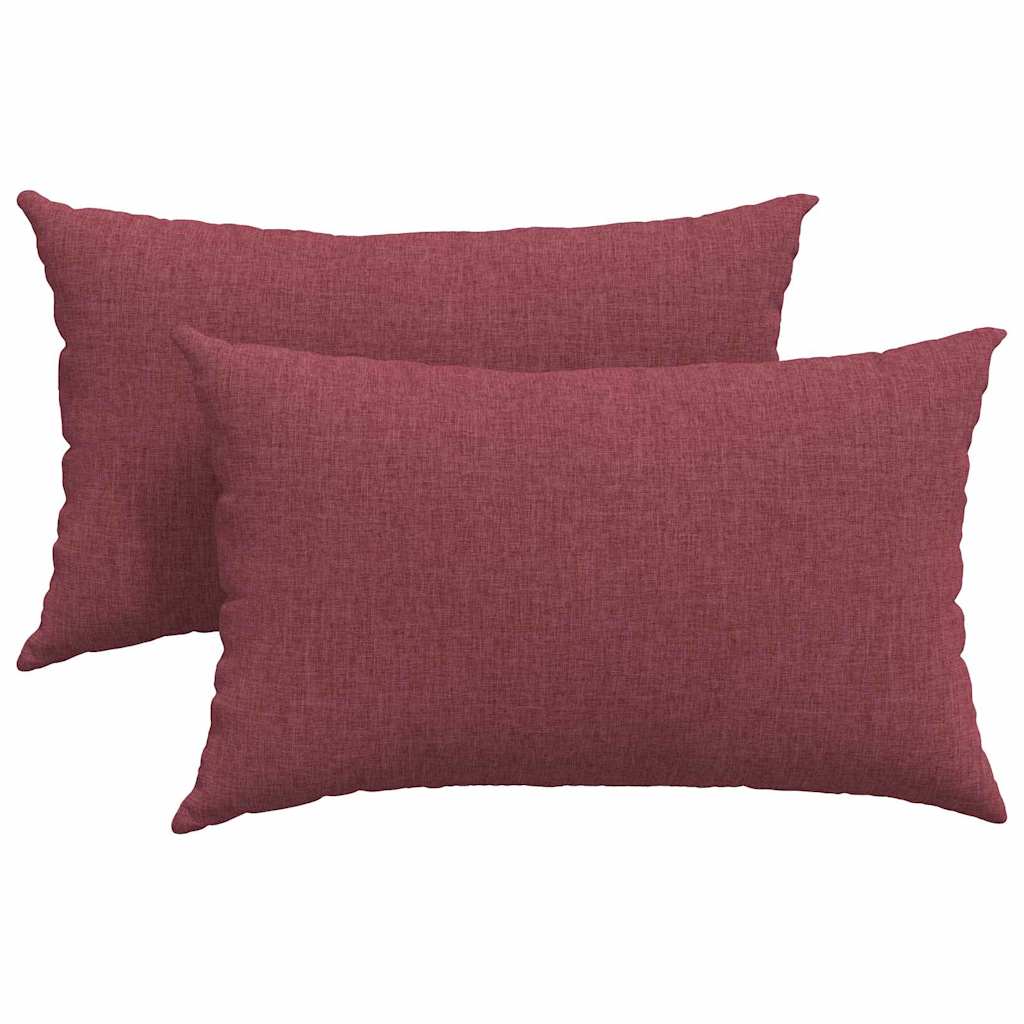 Kanapé párnák 2 pcs Bordó 50 x 30 cm szövet