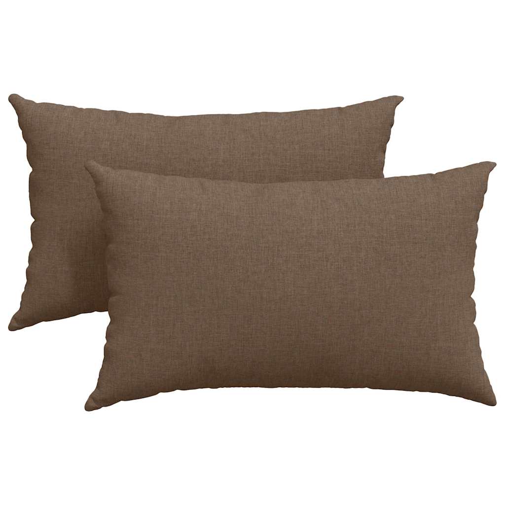 Kanapé párnák 2 pcs Barna 50 x 30 cm szövet