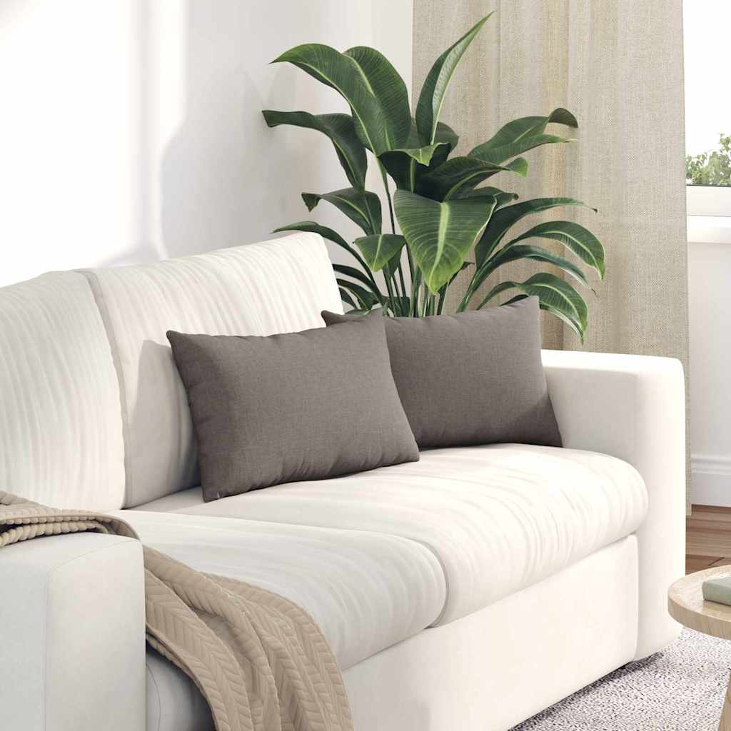 Kanapé párnák 2 pcs Tópszínű 50 x 30 cm szövet