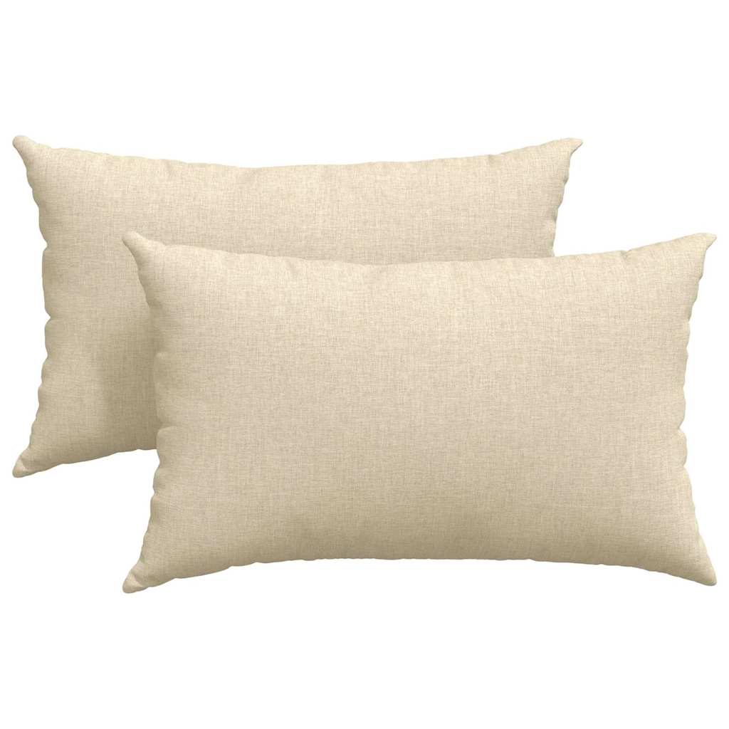 Kanapé párnák 2 pcs Krém 50 x 30 cm szövet