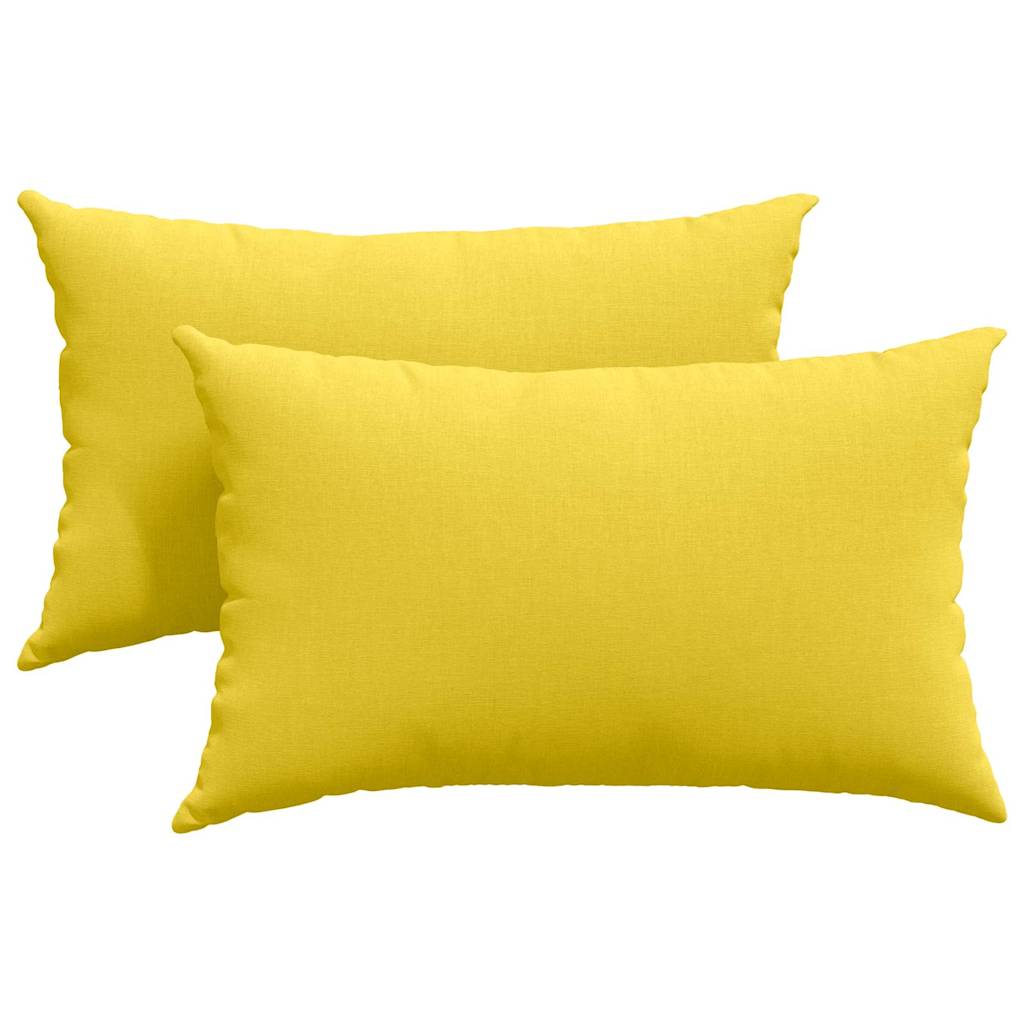 Kanapé párnák 2 pcs Világos sárga 50 x 30 cm szövet