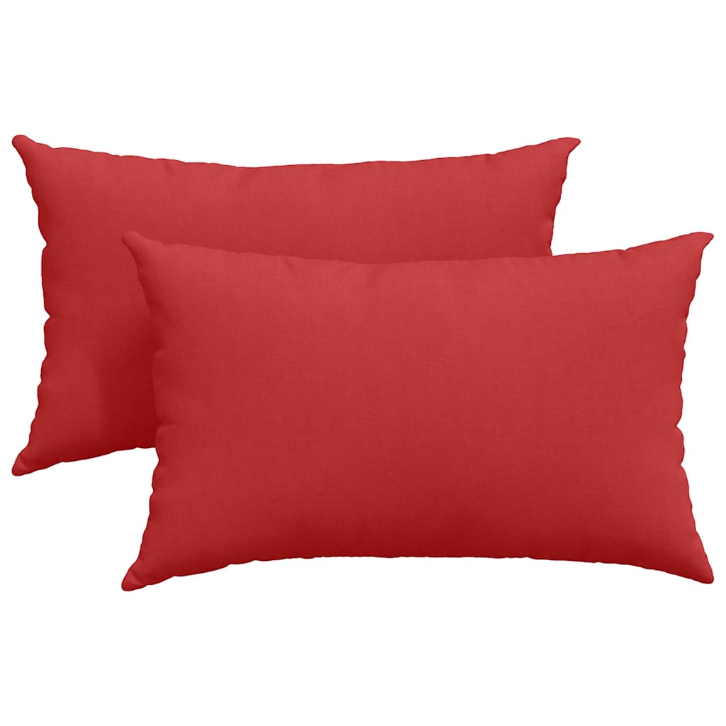 Kanapé párnák 2 pcs Piros 50 x 30 cm szövet