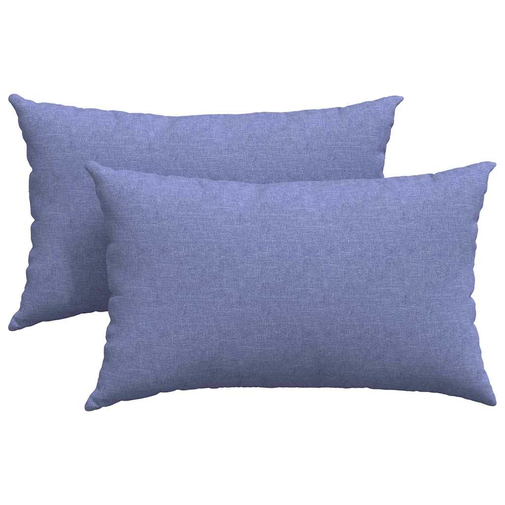 Kanapé párnák 2 pcs Farmerkék 50 x 30 cm szövet