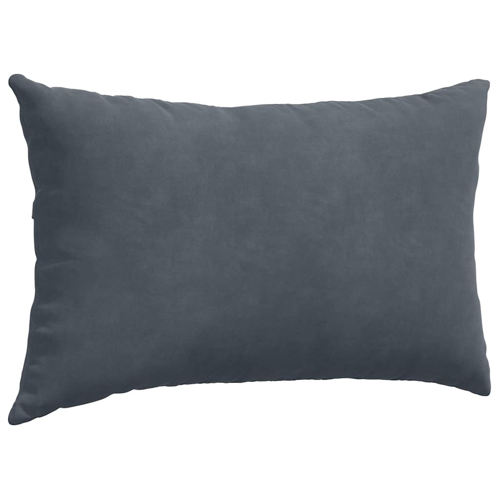 Kanapé párnák 2 pcs Sötétszürke 50 x 30 cm Bársonyos szövet