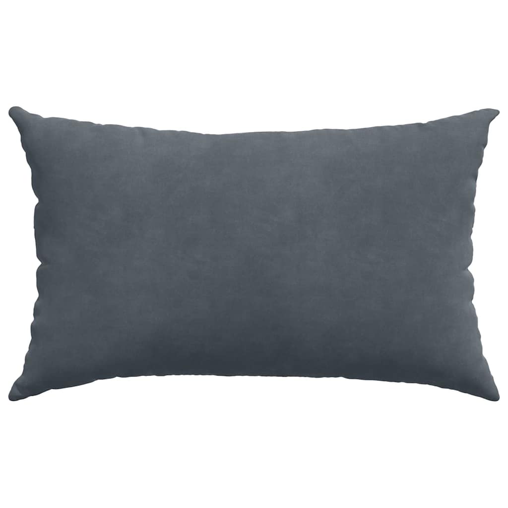 Kanapé párnák 2 pcs Sötétszürke 50 x 30 cm Bársonyos szövet