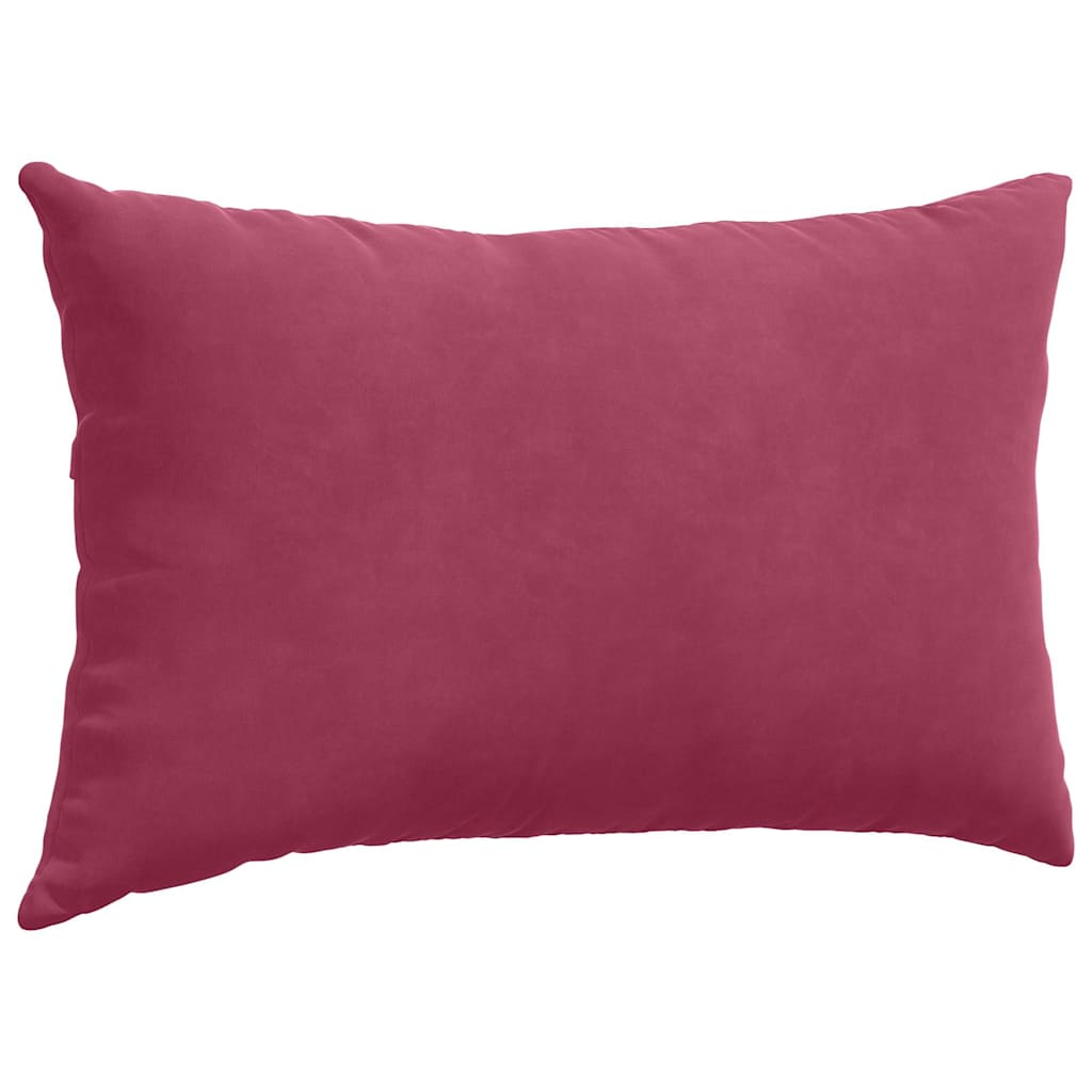 Kanapé párnák 2 pcs bordó 50 x 30 cm Bársonyos szövet