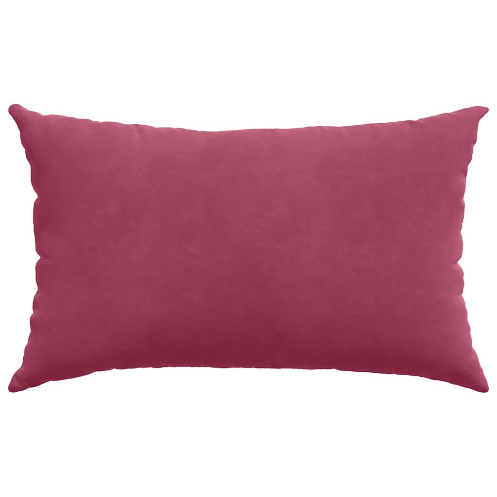 Kanapé párnák 2 pcs bordó 50 x 30 cm Bársonyos szövet