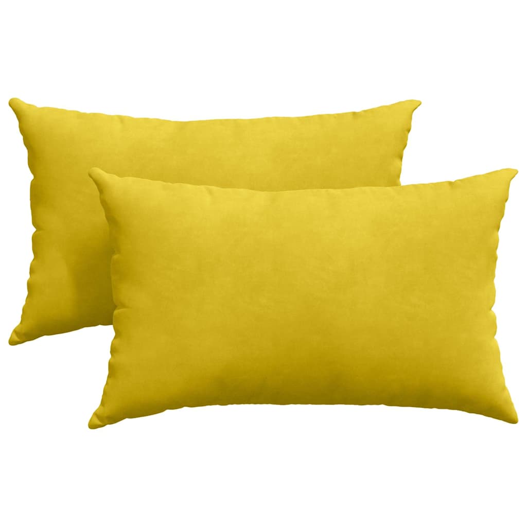 Kanapé párnák 2 pcs Sárga 50 x 30 cm Bársonyos szövet