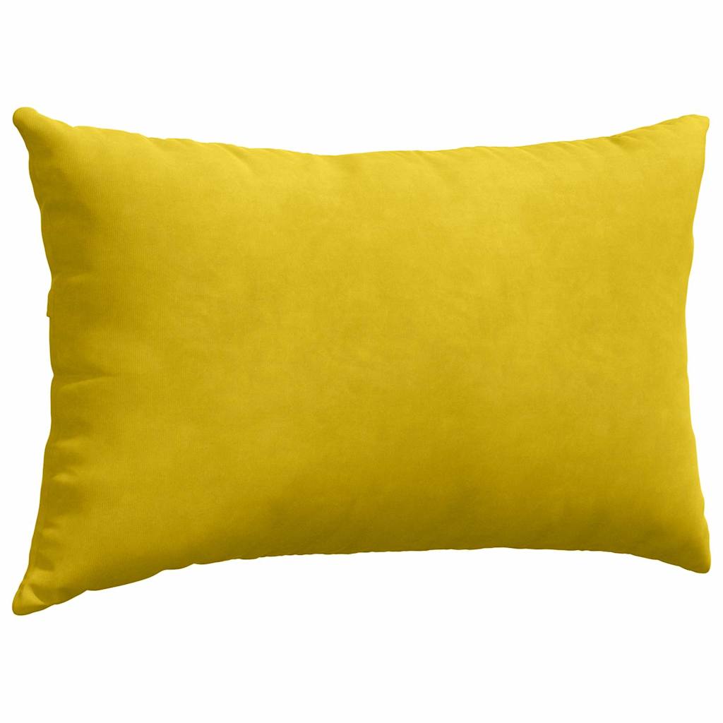 Kanapé párnák 2 pcs Sárga 50 x 30 cm Bársonyos szövet