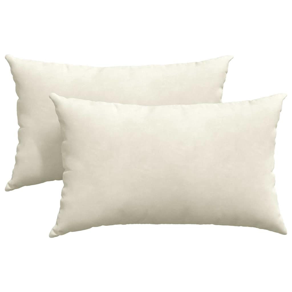 Kanapé párnák 2 pcs Krém 50 x 30 cm Bársonyos szövet