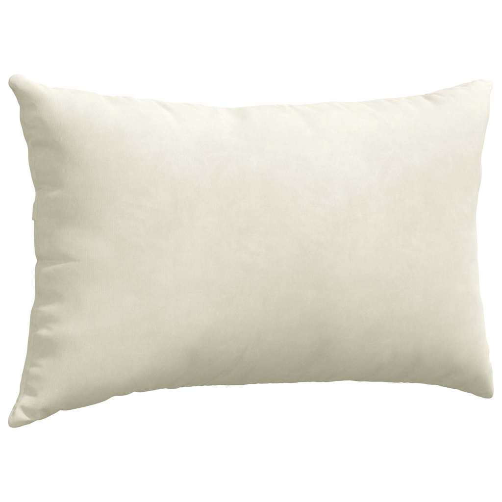 Kanapé párnák 2 pcs Krém 50 x 30 cm Bársonyos szövet
