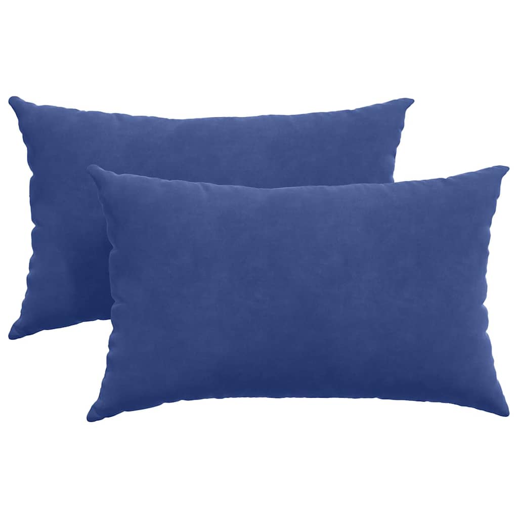Kanapé párnák 2 pcs Rendőrségi kék 50 x 30 cm Bársonyos szövet