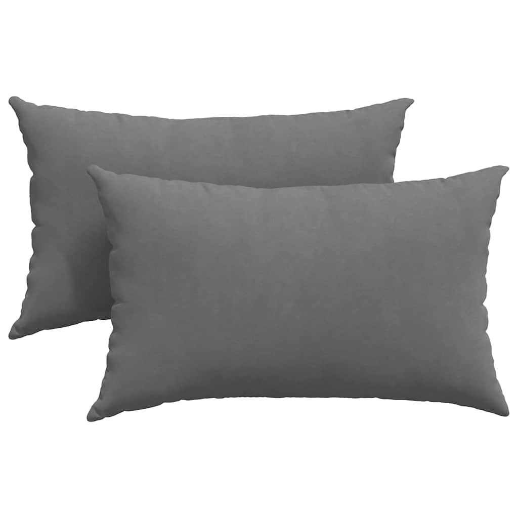 Kanapé párnák 2 pcs Sötétszürke 50 x 30 cm szövet