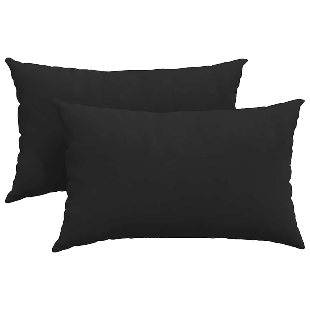 Kanapé párnák 2 pcs Fekete 50 x 30 cm szövet