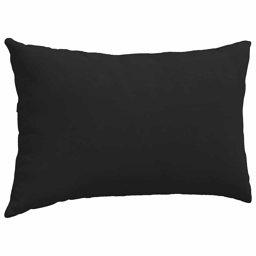 Kanapé párnák 2 pcs Fekete 50 x 30 cm szövet
