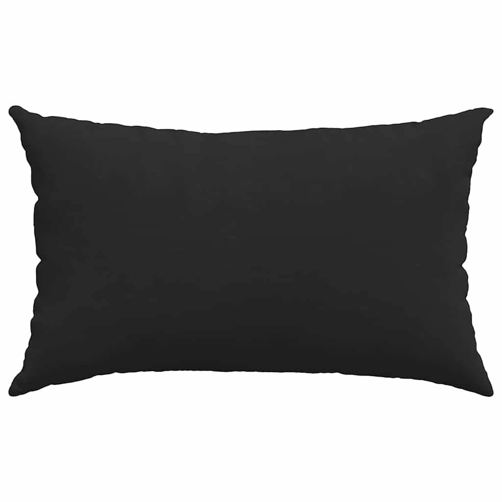 Kanapé párnák 2 pcs Fekete 50 x 30 cm szövet