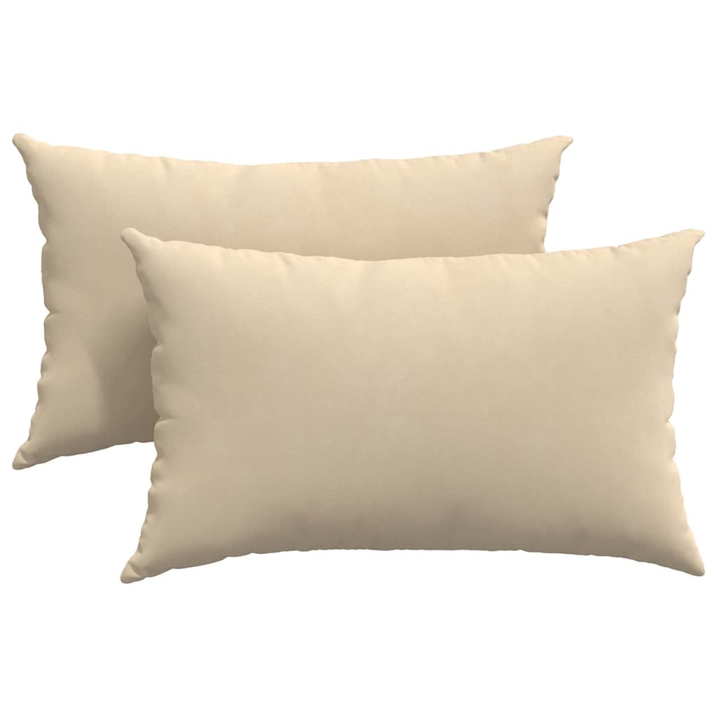 Kanapé párnák 2 pcs Krém 50 x 30 cm szövet