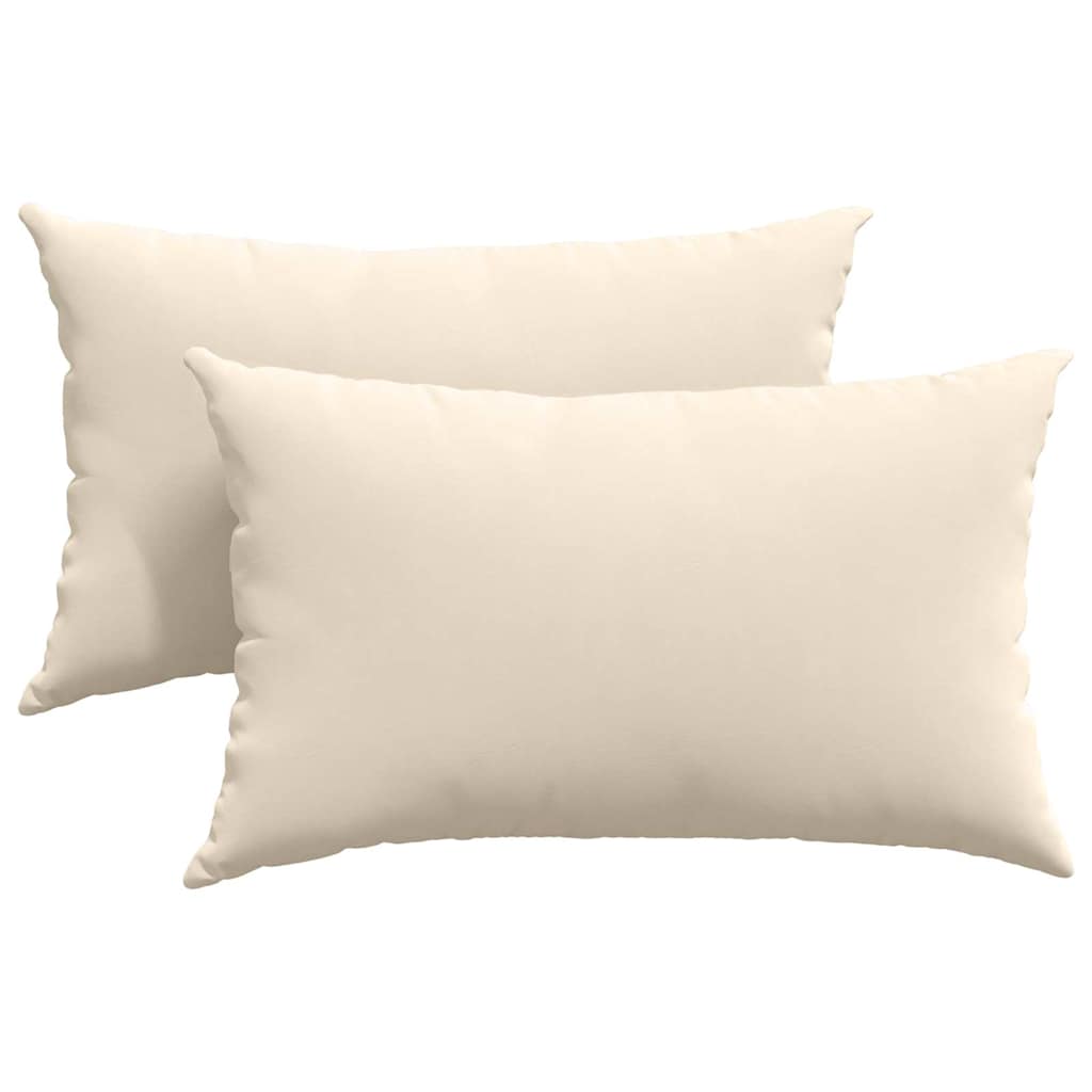 Kanapé párnák 2 pcs Bézs 50 x 30 cm szövet