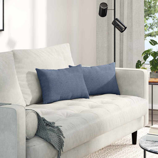 Kanapé párnák 2 pcs Kék 50 x 30 cm Bársonyos szövet