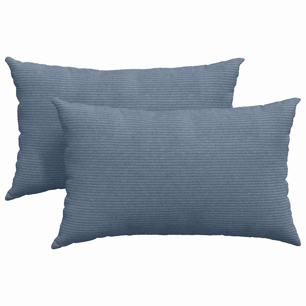 Kanapé párnák 2 pcs Kék 50 x 30 cm Bársonyos szövet