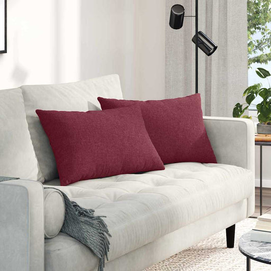 Kanapé párnák 2 pcs Bordó 60 x 40 cm szövet