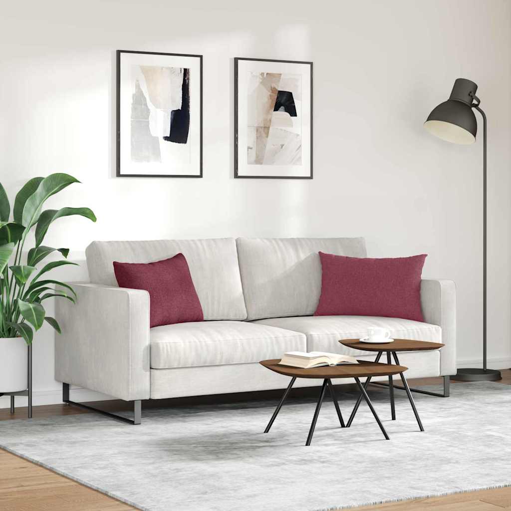 Kanapé párnák 2 pcs szövet Bordó 60 x 40 cm