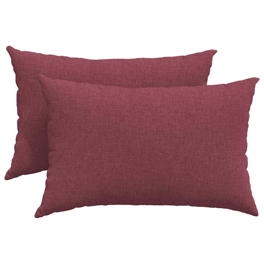 Kanapé párnák 2 pcs szövet Bordó 60 x 40 cm