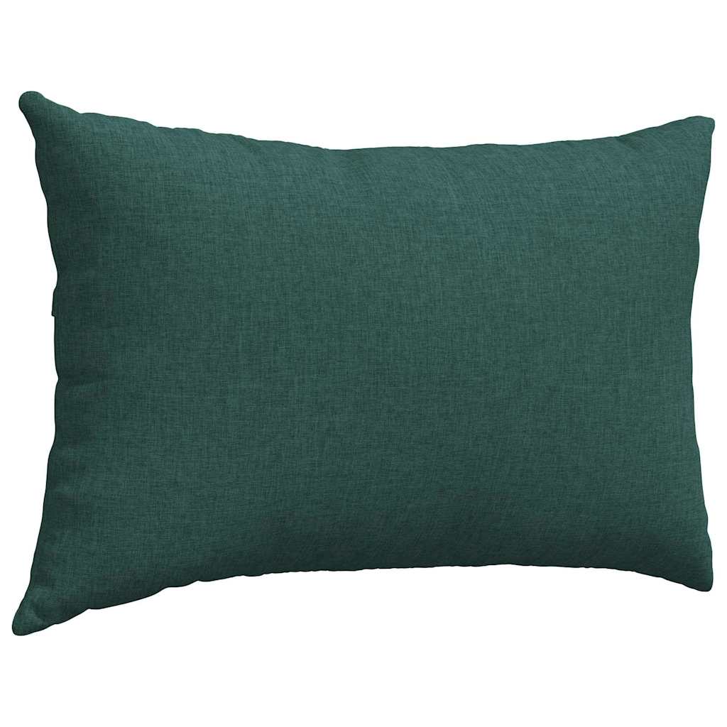 Kanapé párnák 2 pcs szövet Sötétzöld 60 x 40 cm
