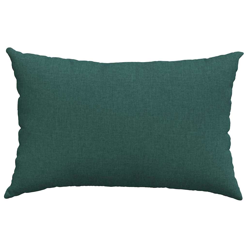 Kanapé párnák 2 pcs szövet Sötétzöld 60 x 40 cm
